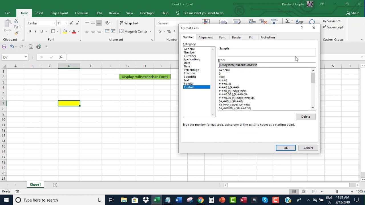 excel for mac convert milliseconds to time